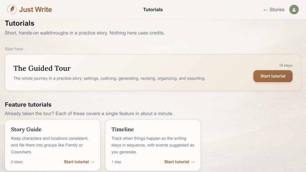 Close-up of the Story Guide Groups panel showing collapsed and expanded character groups